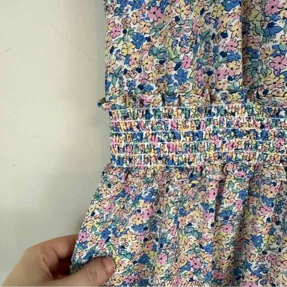 Sienna Sky | Pastel Colorful Floral Ruffle Fit and Flare Mini Dress Size Small - Picture 5 of 7